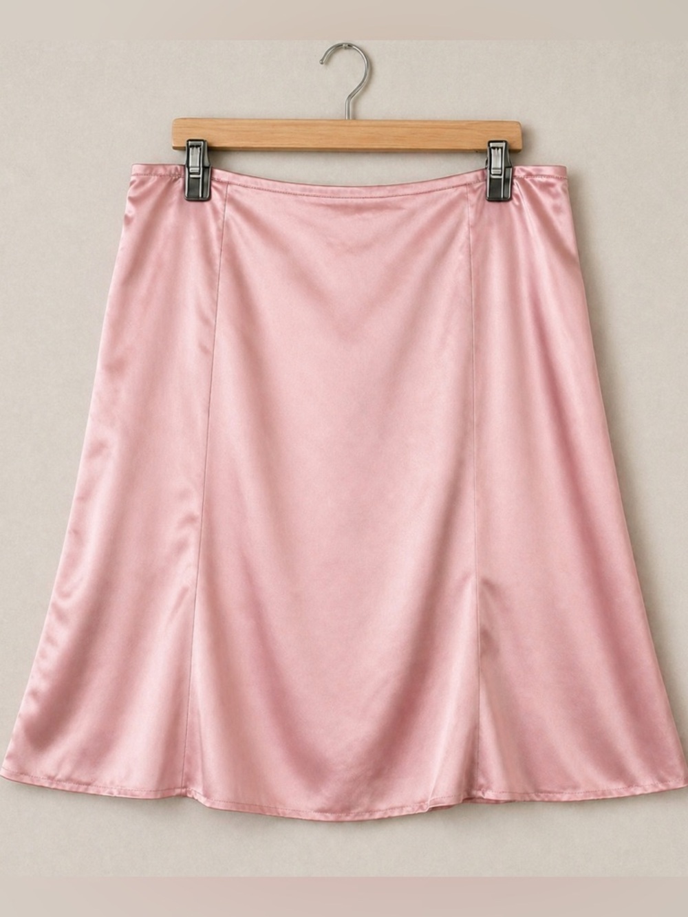 NWT Isabel & Nina Pink Silk Satin Skirt A-Line Size 16 Blush